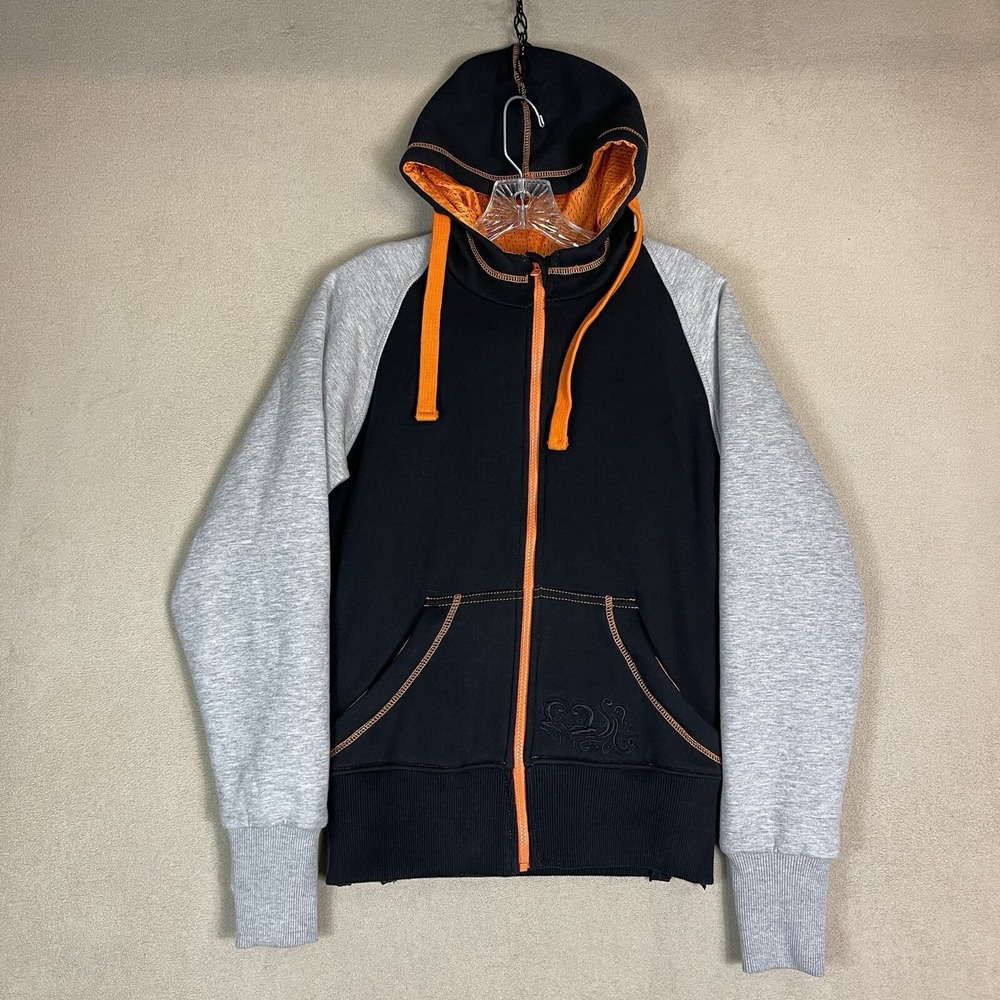Speed and Strength Armored Hoodie Womens Small Black Gray‎ American Beauty